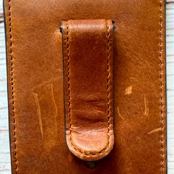 Frye Logan Money Clip Card Case in Cognac NIB - Picture 9 of 10